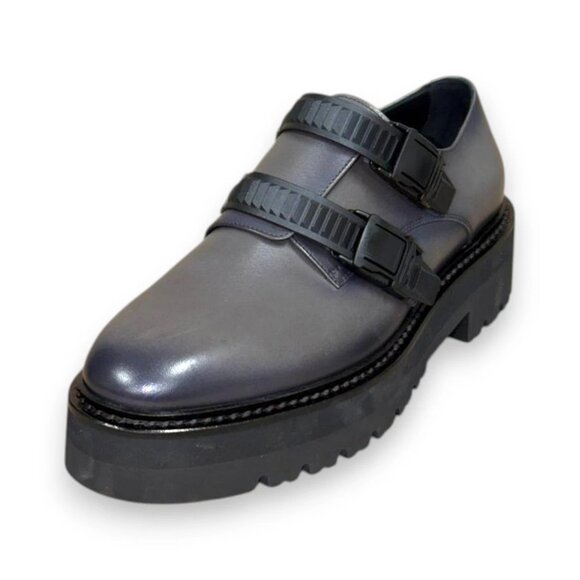 HUGO BOSS Men’s Dark Grey Adjustable Buckle Closure Massive Loafers Size 7 EU 40